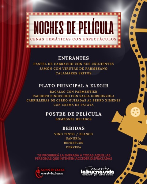 menú cena espectáculo gijón